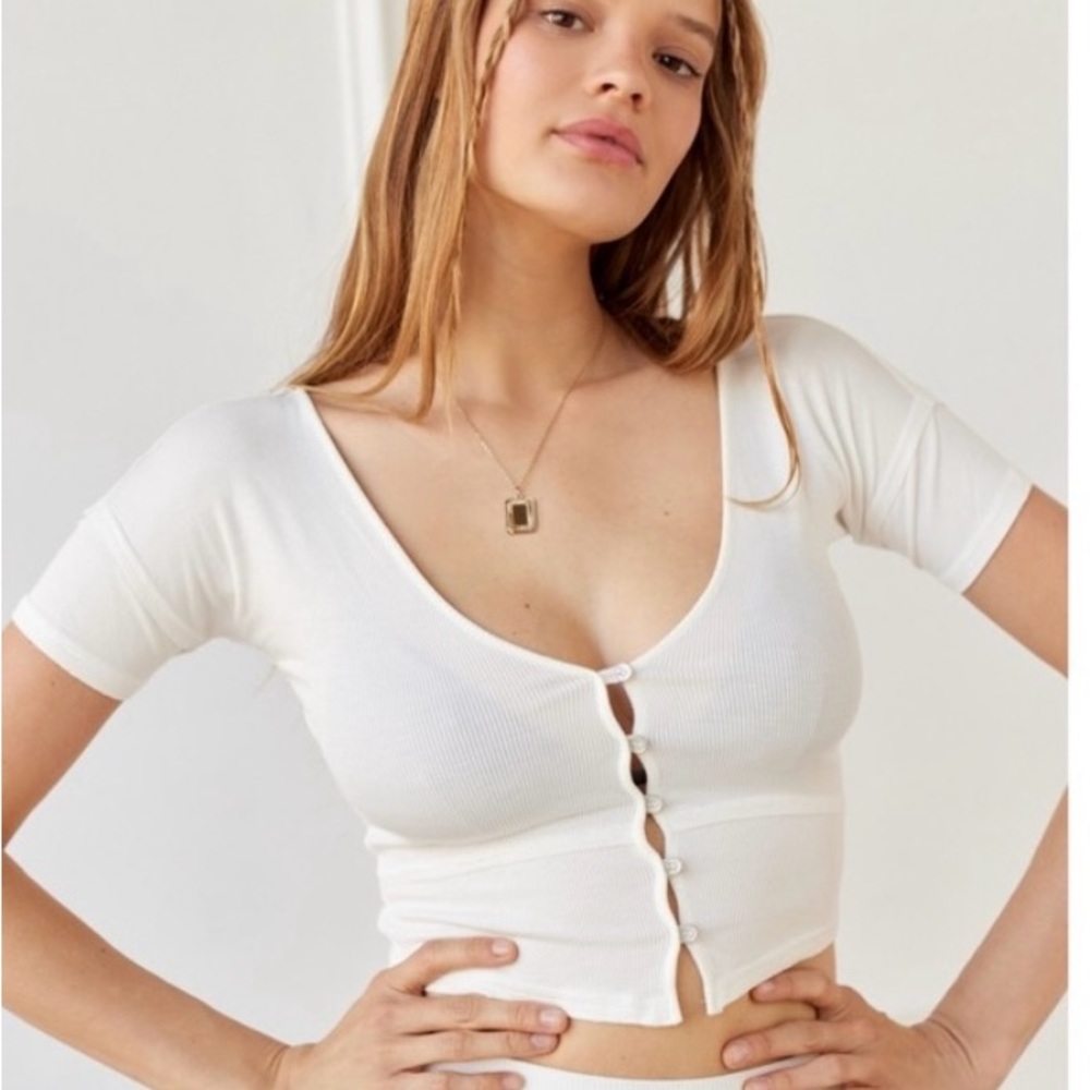 NWT Urban Outfitters Out From Under Sweet Dreams Shrunken Crop Top M